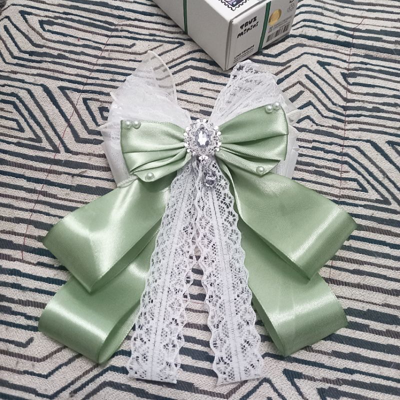 โบว์แท่งไฟสีเขียวมัทฉะหรูหรา - TXT BTS ENHYPEN TWS BOYNEXTEURER RIZE ZB1 ADOOZ SKZ PLAVE กลุ่ม light