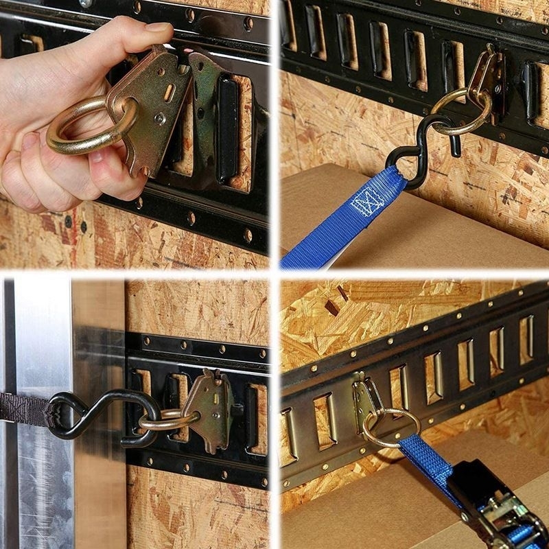 E-track Rail ติดตั้งในรถบรรทุกตู้คอนเทนเนอร์ โกดัง ทํางาน L=61cm (2ft)