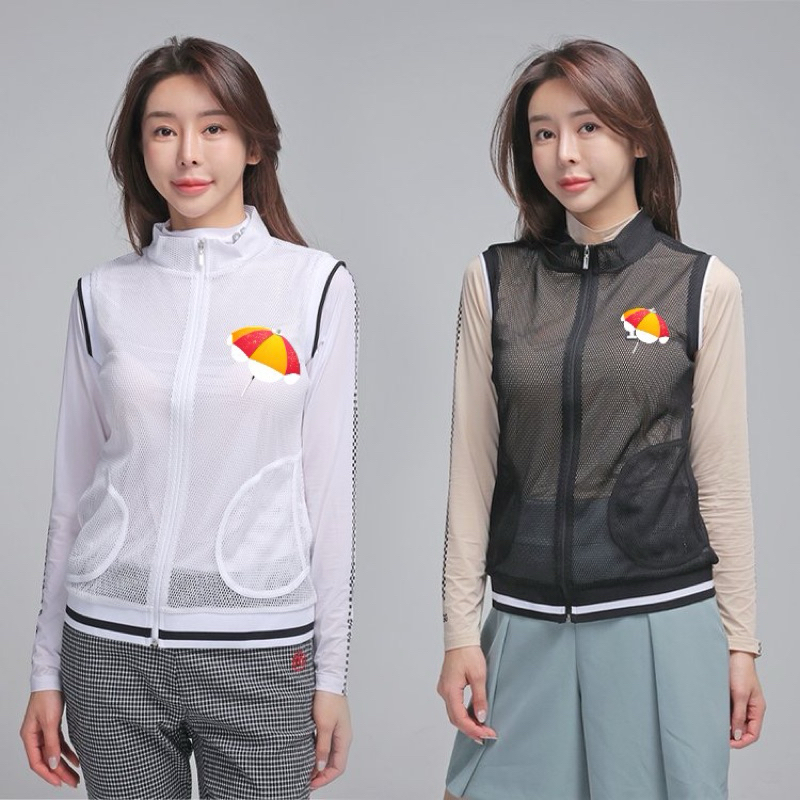 KYJ Golf เสื้อแจ็คเก็ตตาข่ายผู้หญิงเกาหลี