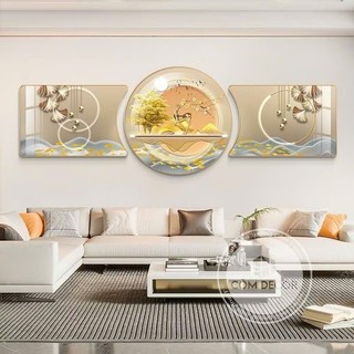 Bộ Tranh Tráng Gương Sang Trọng, Hiện Đại Decor Phòng khách, Phòng Làm Việc, Phòng Trà In UV5D Cao Cấp