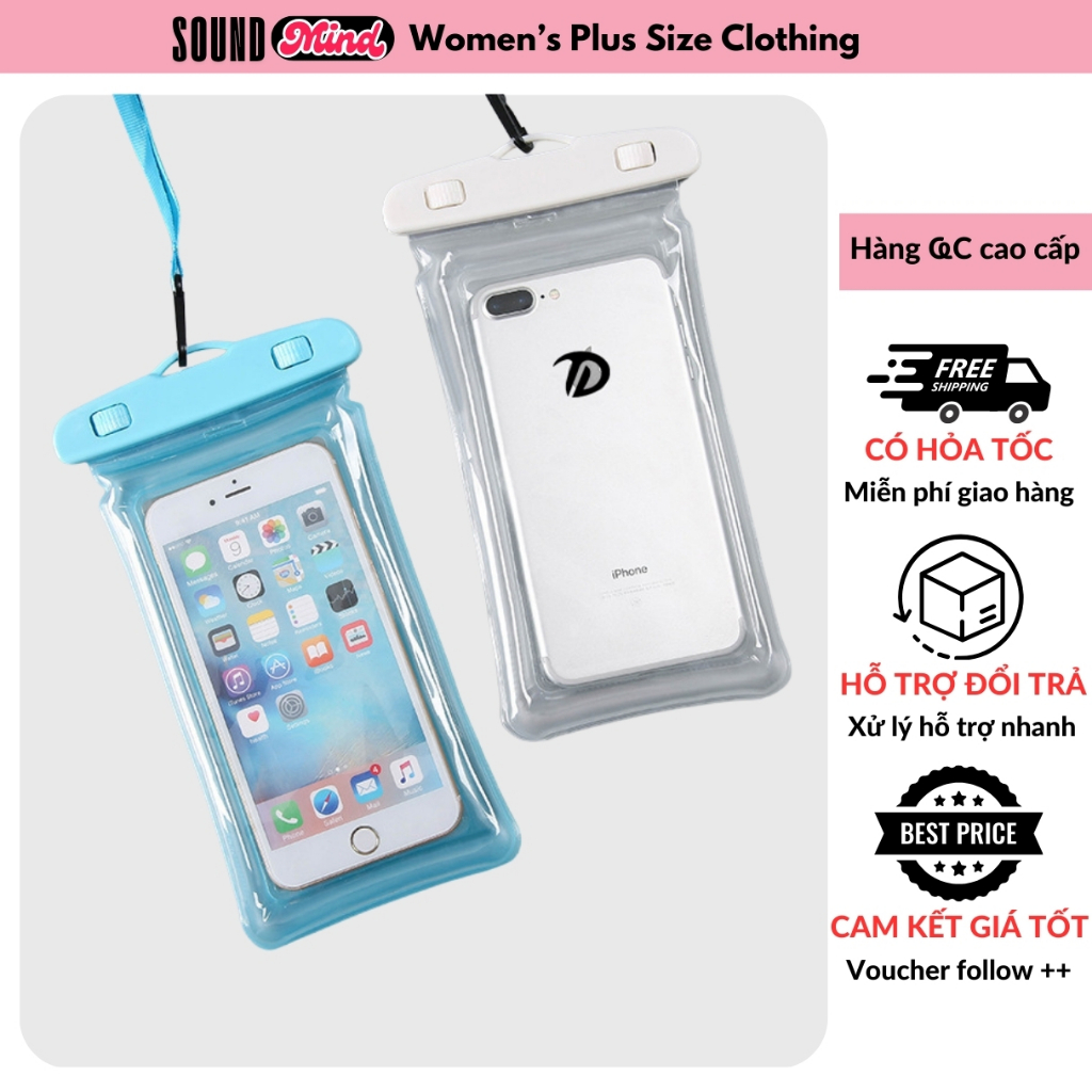 กระเป๋าใส่โทรศัพท์กันน้ําพร้อมสายคล้องคอ Sound Mind เคสโทรศัพท์ชายหาดพลาสติก ABS คุณภาพสูง - TCN110