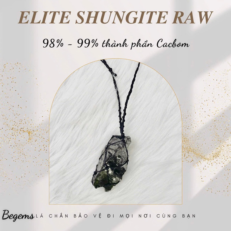 สร้อยคอไชต์สุด 98% Carbon Be Gems ป้องกันรังสีแม่เหล็กไฟฟ้า 5G, หินป้องกันพลังงาน, หิน Purification