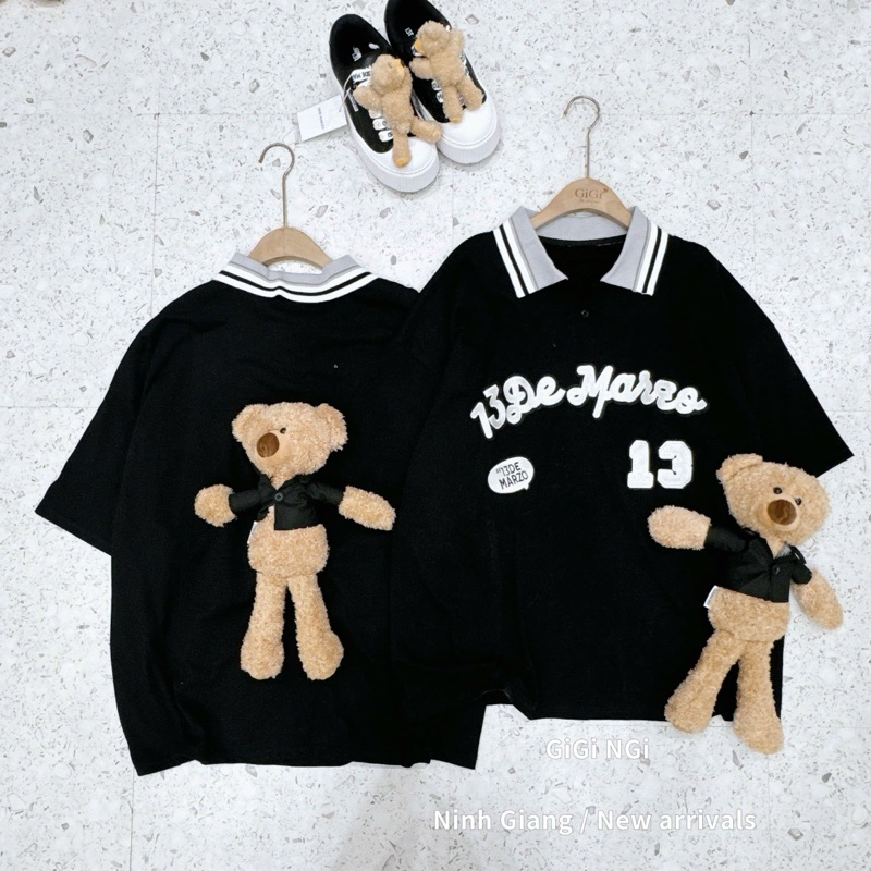 13DE MARZO BLACK BEAR เสื้อโปโล
