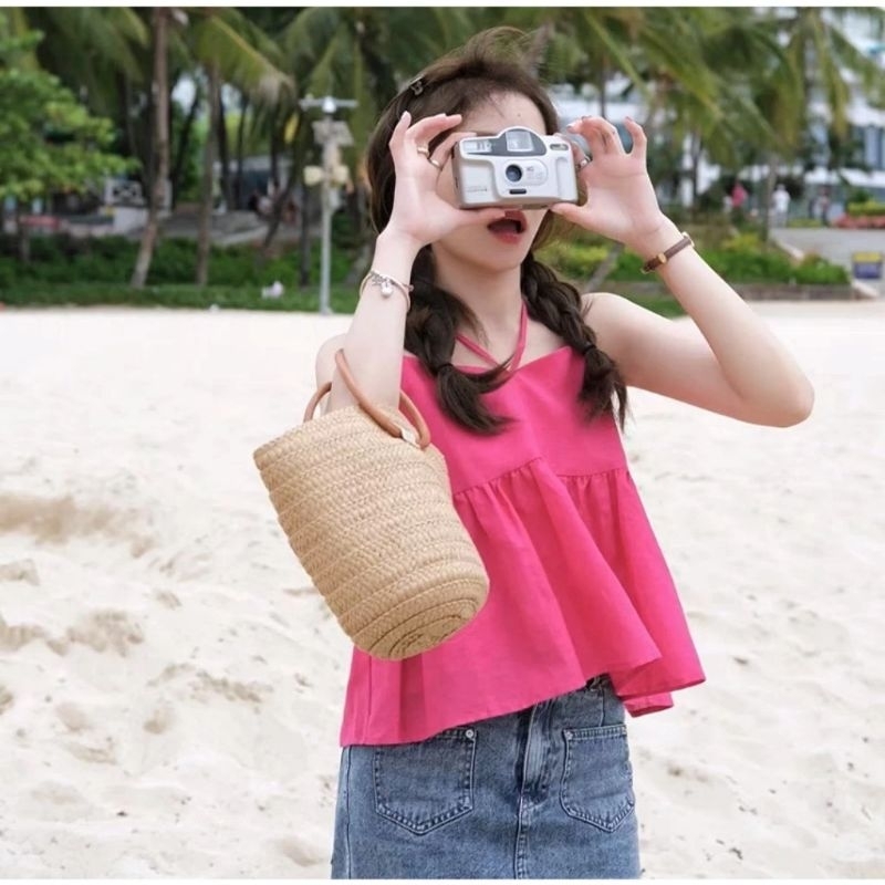 เสื้อ 2 สาย เสื้อคล้องคอ babydoll ไซส์ใหญ่ 40kg-120kg