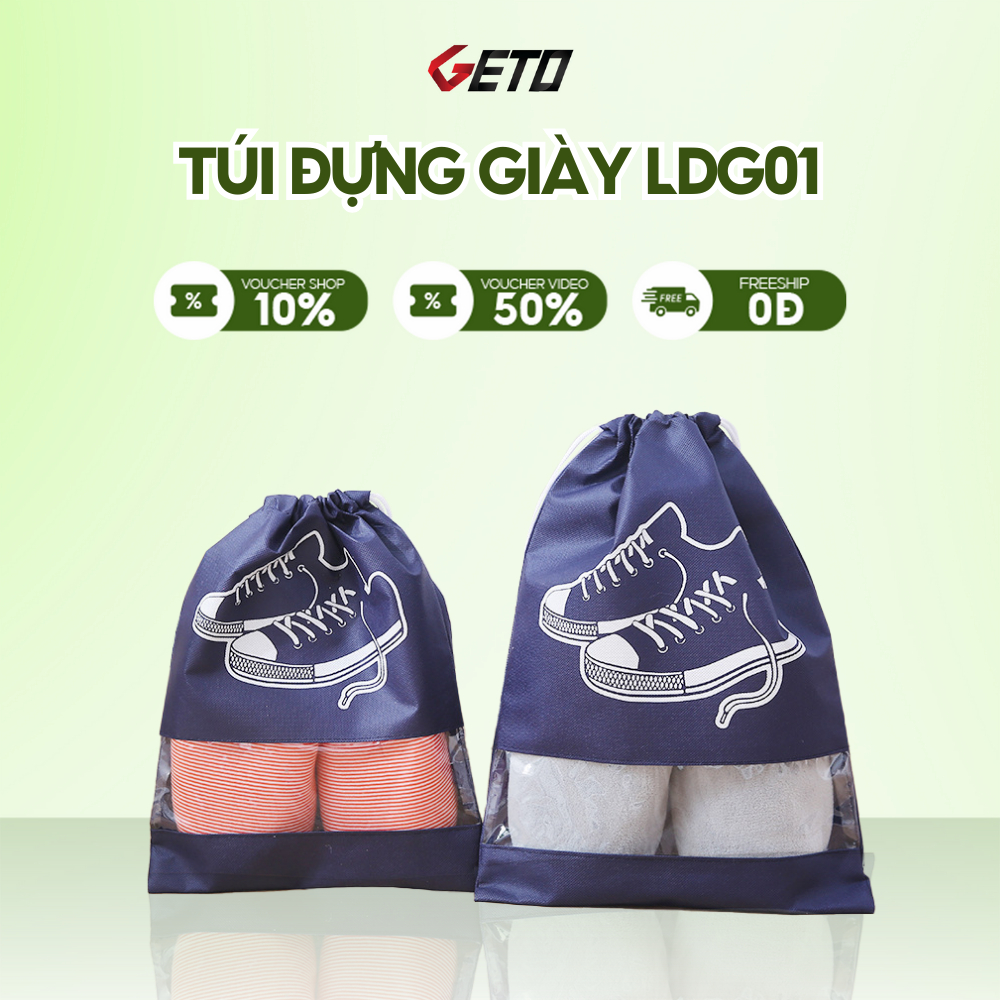 XIMO กระเป๋าใส่รองเท้าลายป้องกันสกปรกสําหรับเดินทางสะดวกเพื่อปกป้องรองเท้า (TDG01)