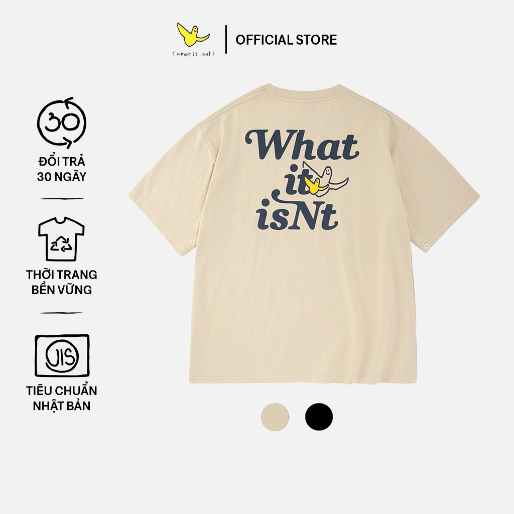 เสื้อยืดโลโก้ Wii Cotton Lettering - What it isNt