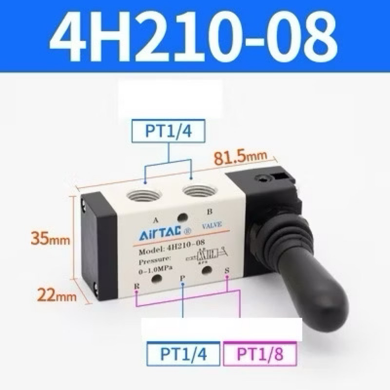 วาล์วแฮนด์ 4H210-08*