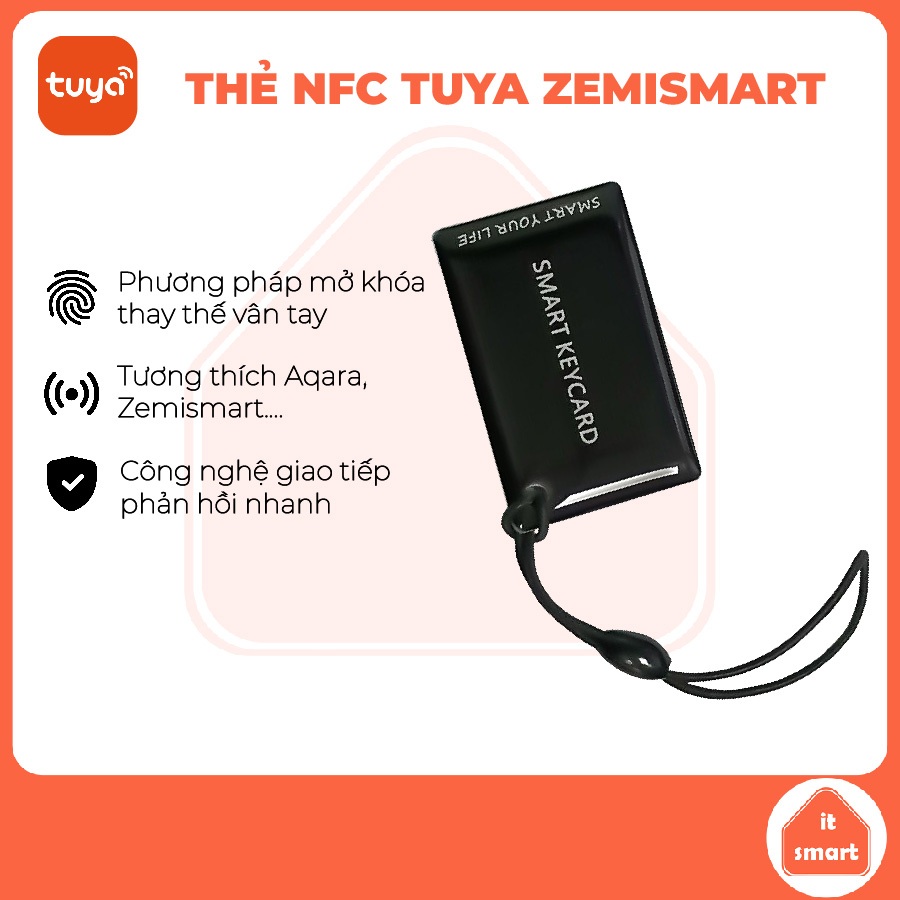 Thẻ NFC cho khóa thông minh, thẻ từ Zemismart tương thích Aqara, giống thẻ Aqara NFC