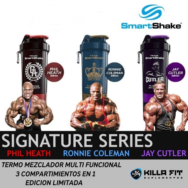 Smart Shake Shaker Cup Signature Series Ronnie Coleman, Jay Cutler, Phil Heath