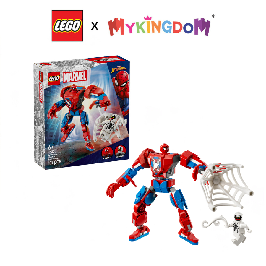 LEGO SUPERHEROES 76308 Antin-Venom Spider-Man Robot Assembly Toy (107 ส่วน)