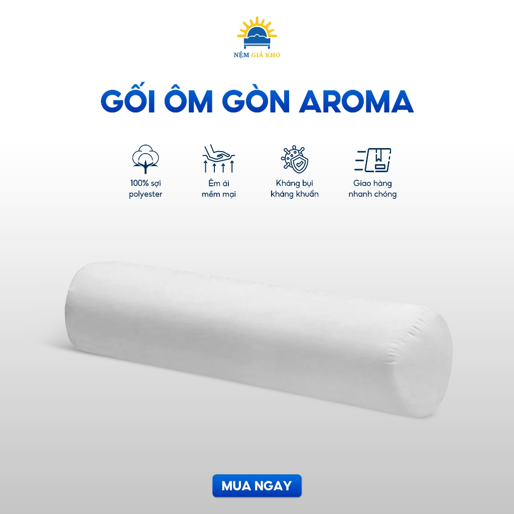 AROMA PREMIUM STEAM-PRESSED PILLOW 20X100ซม