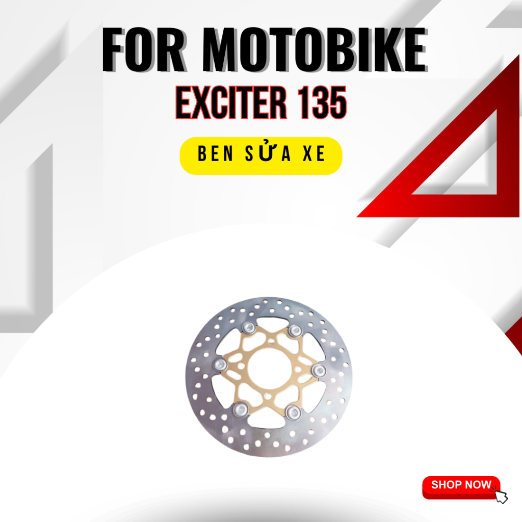 จานเบรคหน้า Exciter 135, Nouvo Sirius Taurus Jupiter การสอบจานเบรค Ex135 Novo LX SX Si Ju star