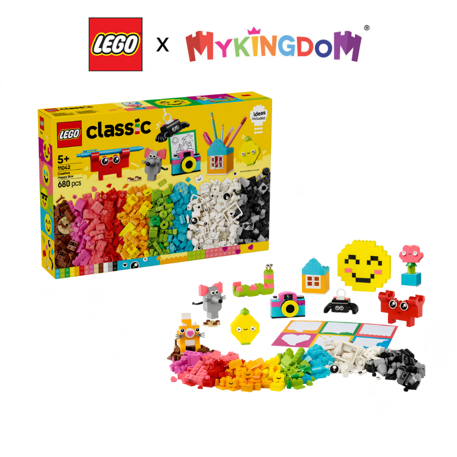 LEGO CLASSIC 11042 Happy Theme ของเล่นประกอบชุดอิฐละเอียด (680 ชิ้น)