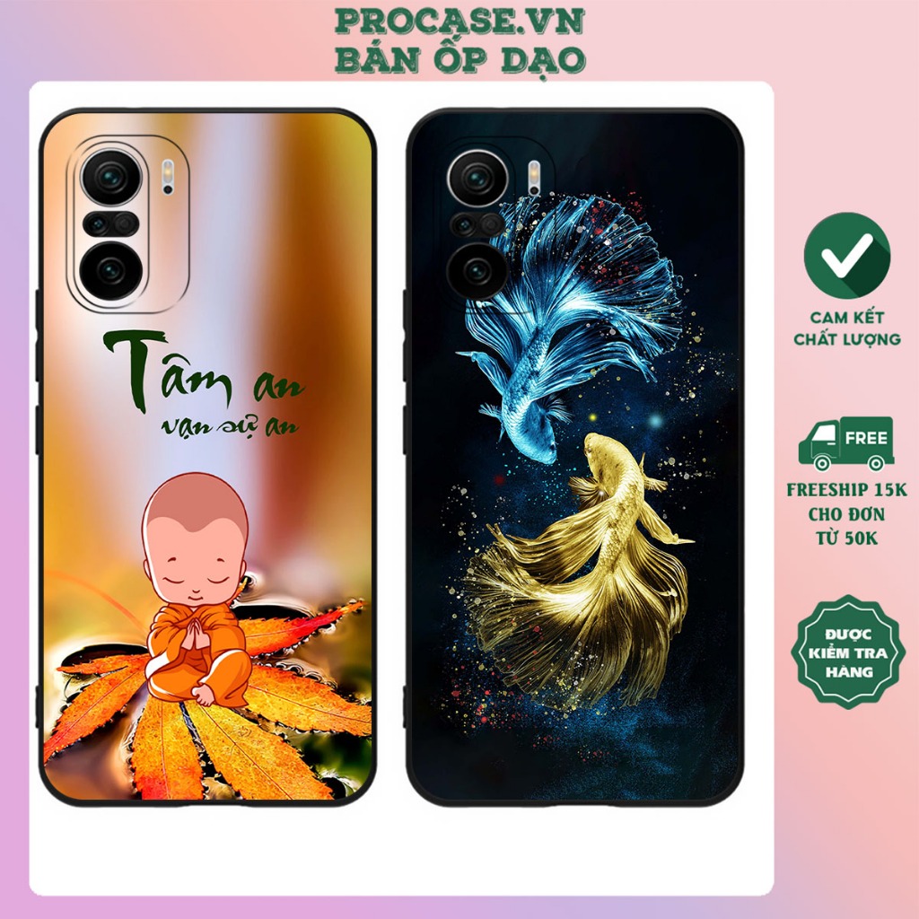 Xiaomi Redmi K40 / K40 Pro / K40 เคส TPU แบบนุ่มสําหรับเล่นเกมพร้อมการประดิษฐ์ตัวอักษรฮวงจุ้ยสันติภา