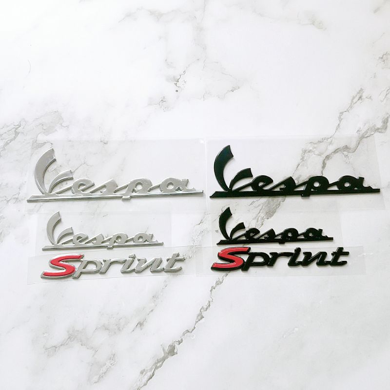ชุดแสตมป์ลายนูนพลาสติกแข็งชุบโครเมี่ยม Vespa Sprint แท้ 99% เหมือน ZIN