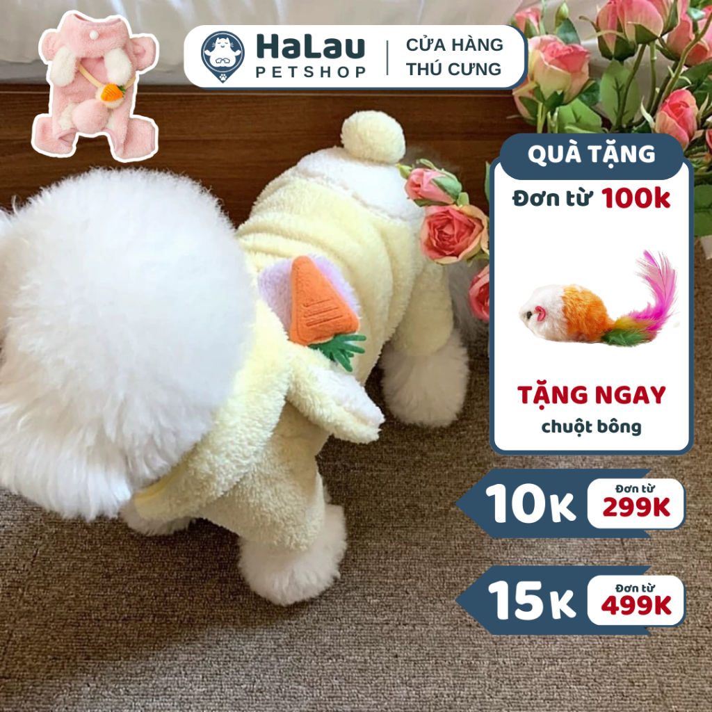 เสื้อคลุมกันหนาวสําหรับสุนัขและแมว เสื้อคลุมสําหรับสุนัขและแมว เสื้อผ้ากระต่ายสําหรับสุนัขและแมว HAL