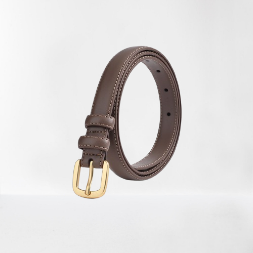 LBR เข็มขัดหนังสีน้ําตาล