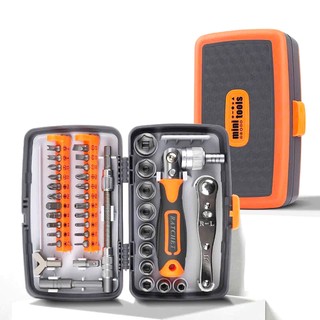 Bộ Tua Vít Đa Năng 38 Chi Tiết  Đức ,Tích Hợp Tay Cầm Cờ Tròng Cóc Có Từ Tính Tiện Dụng