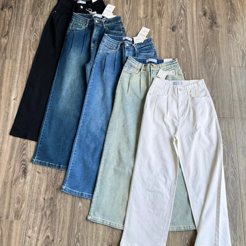 Q2619 - กางเกงยีนส์ขากระบอก ZARA กางเกงขาตรงผู้หญิง active แฟชั่นทุกวัน