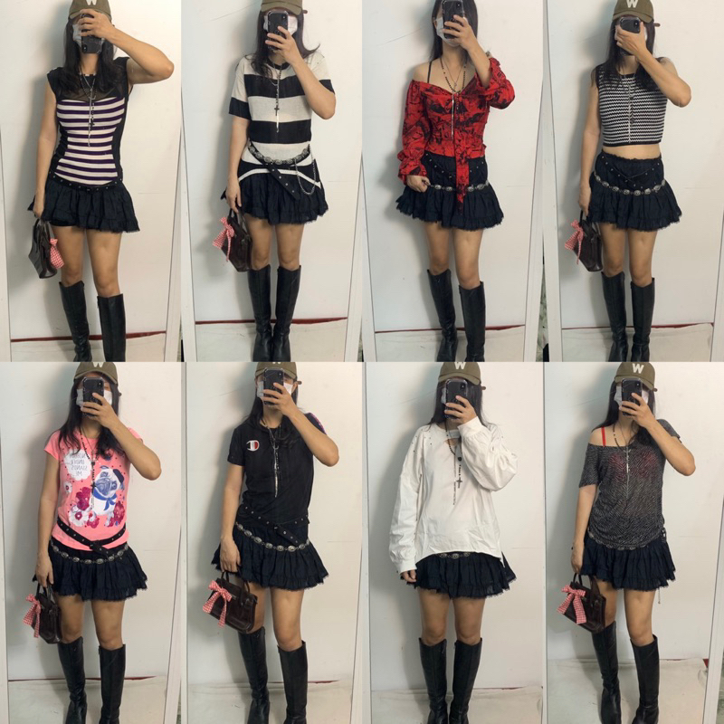 Thrift 2hand pass clearance selection dark coquette gothic punk rock y2k emo