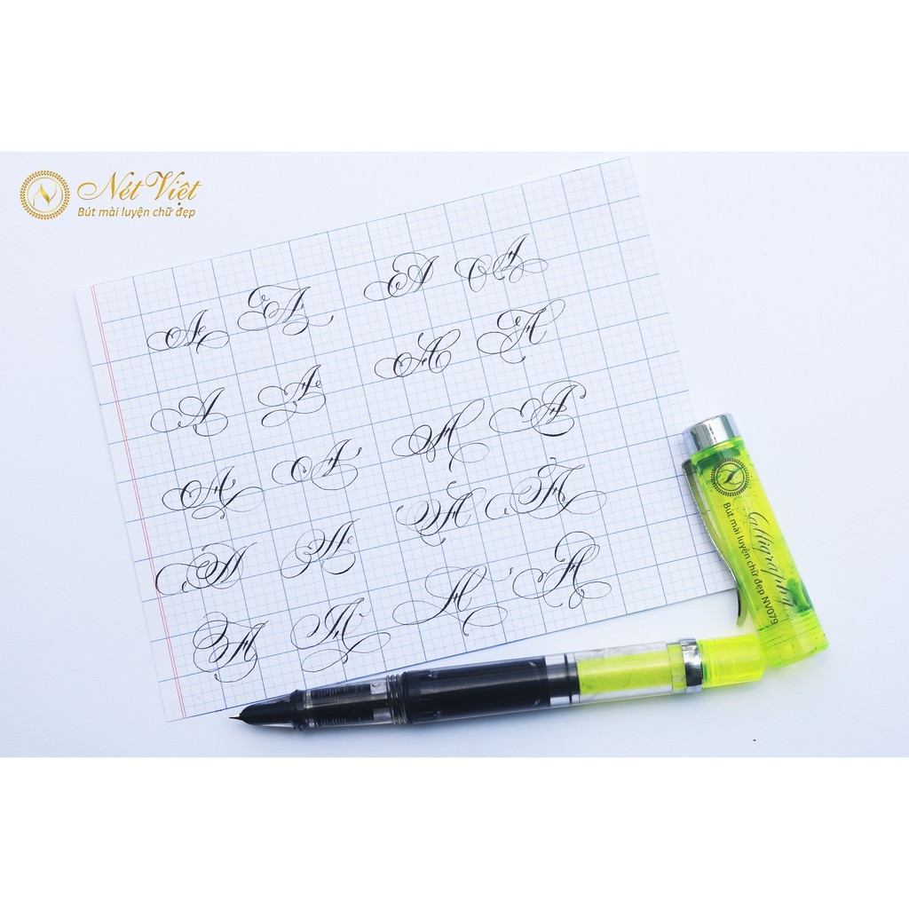 Net Viet 079 ปากกาใบไม้ไผ่หนา - การเตรียมการทดสอบการเขียนด้วยลายมือที่สวยงาม - สินค้าของแท้ - รูปที่ 2