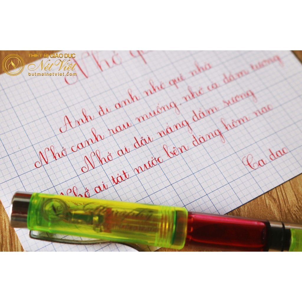 Net Viet 079 ปากกาใบไม้ไผ่หนา - การเตรียมการทดสอบการเขียนด้วยลายมือที่สวยงาม - สินค้าของแท้ - รูปที่ 3