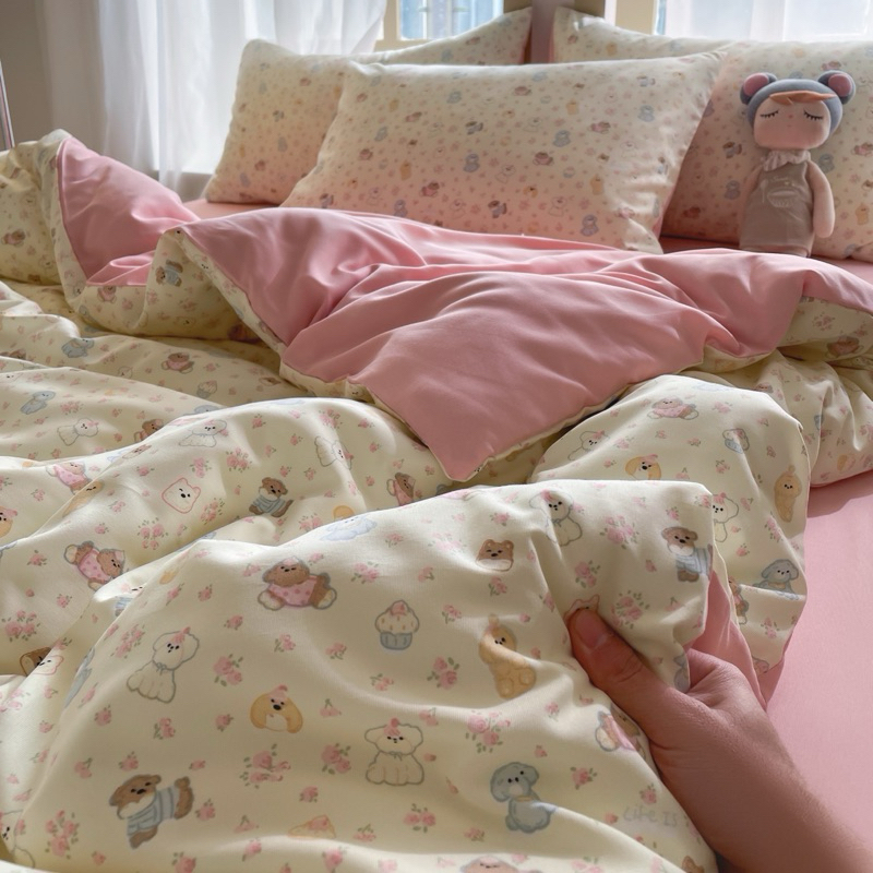 IGUN BEDDING Cottonลายตารางหมากรุก BEDDING Set ฮอตฮิต