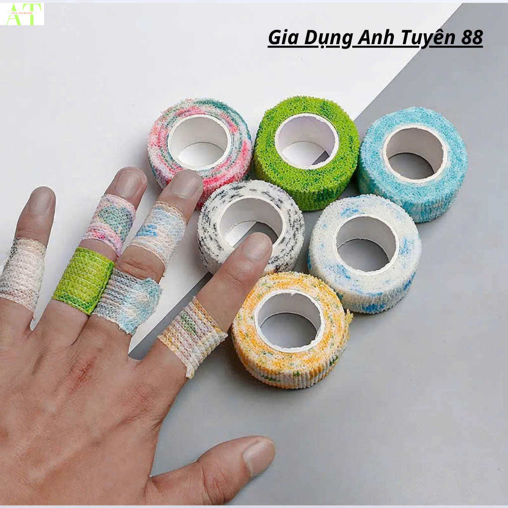 AT88-168 Anti-Abrasion Self-Adhesive Elastic Finger Bandage สําหรับกีฬาป้องกันบาดแผล - สีสุ่ม