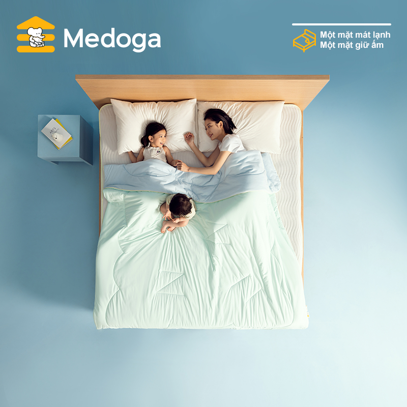 [So Cool] MEDOGA ผ้าห่มฤดูร้อนเย็นและอุ่นนุ่ม 2-in-1 ได้มาตรฐานความปลอดภัยของลูกน้อย