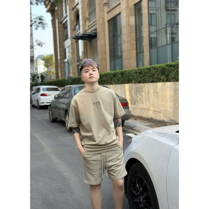 ADIDAS ชุดกีฬาชายฤดูร้อน อาดิดาส คุณภาพสูง ชุดสูทผู้ชายผ้าฝ้ายเสื้อผ้าทีมเต็ม