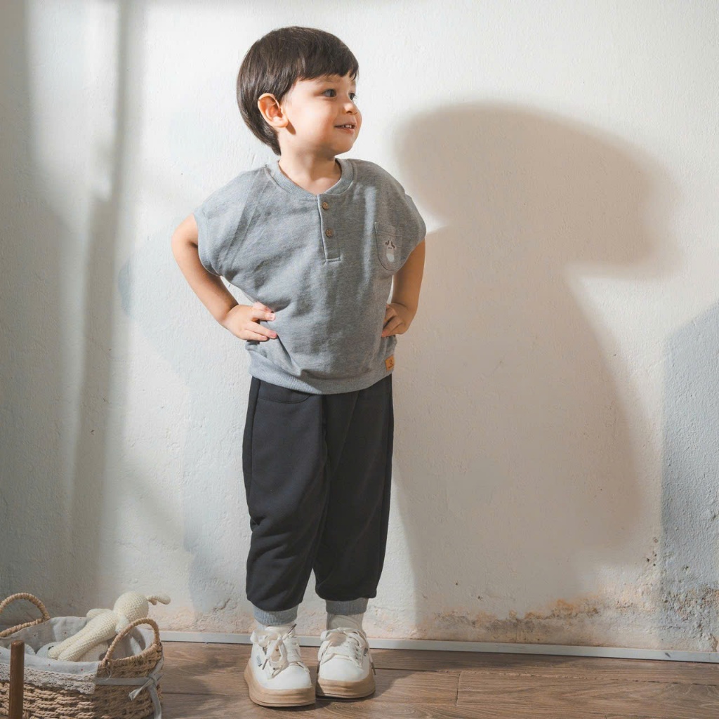 [Bu Baby] Friend Terry Bubaby BCT1903QT ชุดเสื้อกั๊กคอเต่าและกางเกงขายาวสําหรับเด็กทารกอายุ 6 เดือนถ