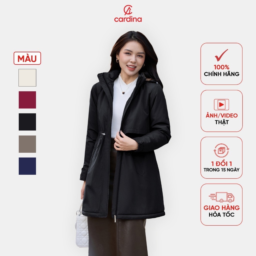 ผู้หญิง PARKA เสื้อ CARDINA เสื้อคลุมกันลมโพลีซับในขนแกะ Super Warm Super Light Super Soft หรูหราดีไ