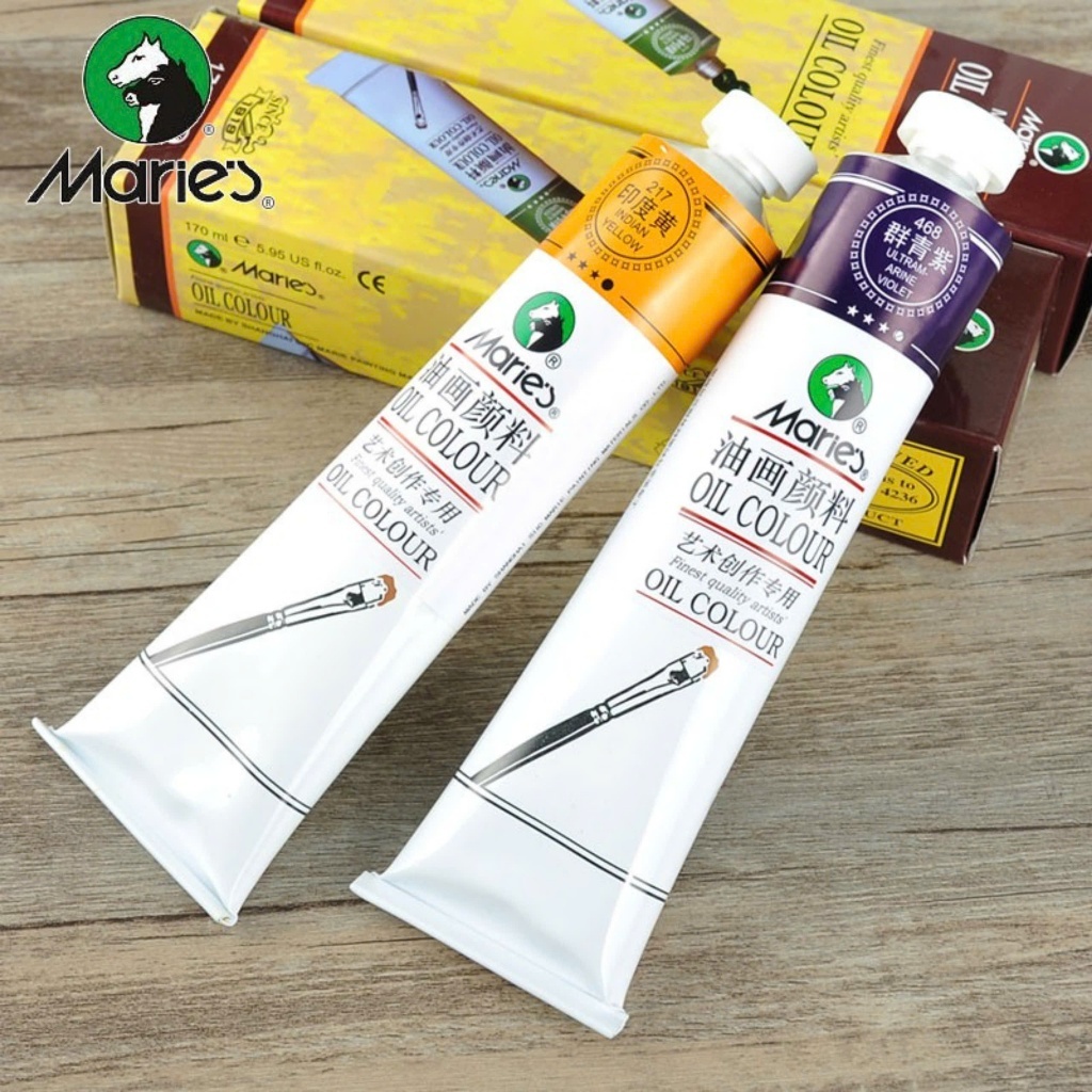 HCKT [THANH LONG] - สีน้ํามัน MARIES หลอด 50 มล. / สีน้ํามันวาดภาพ MARIES
