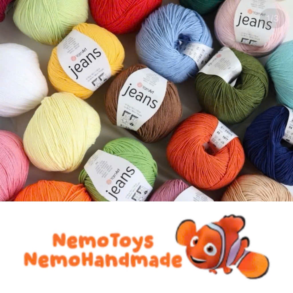 YarnArt ตุรกีกางเกงยีนส์ขนสัตว์ม้วน 50g - NemoHandmade