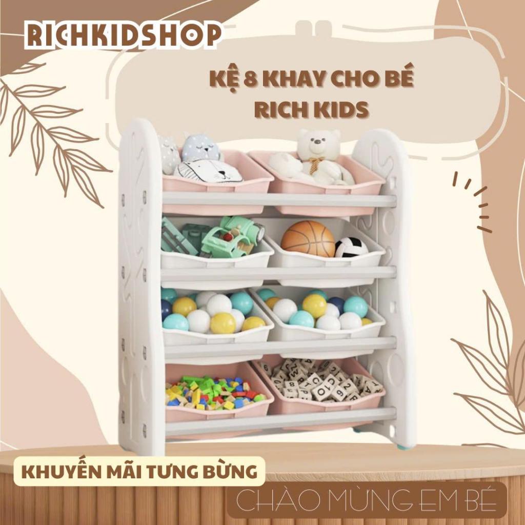 Kệ đồ chơi cho bé 8 khay Toyhouse nhiều ngăn [ Bảo hành 12 tháng ]
