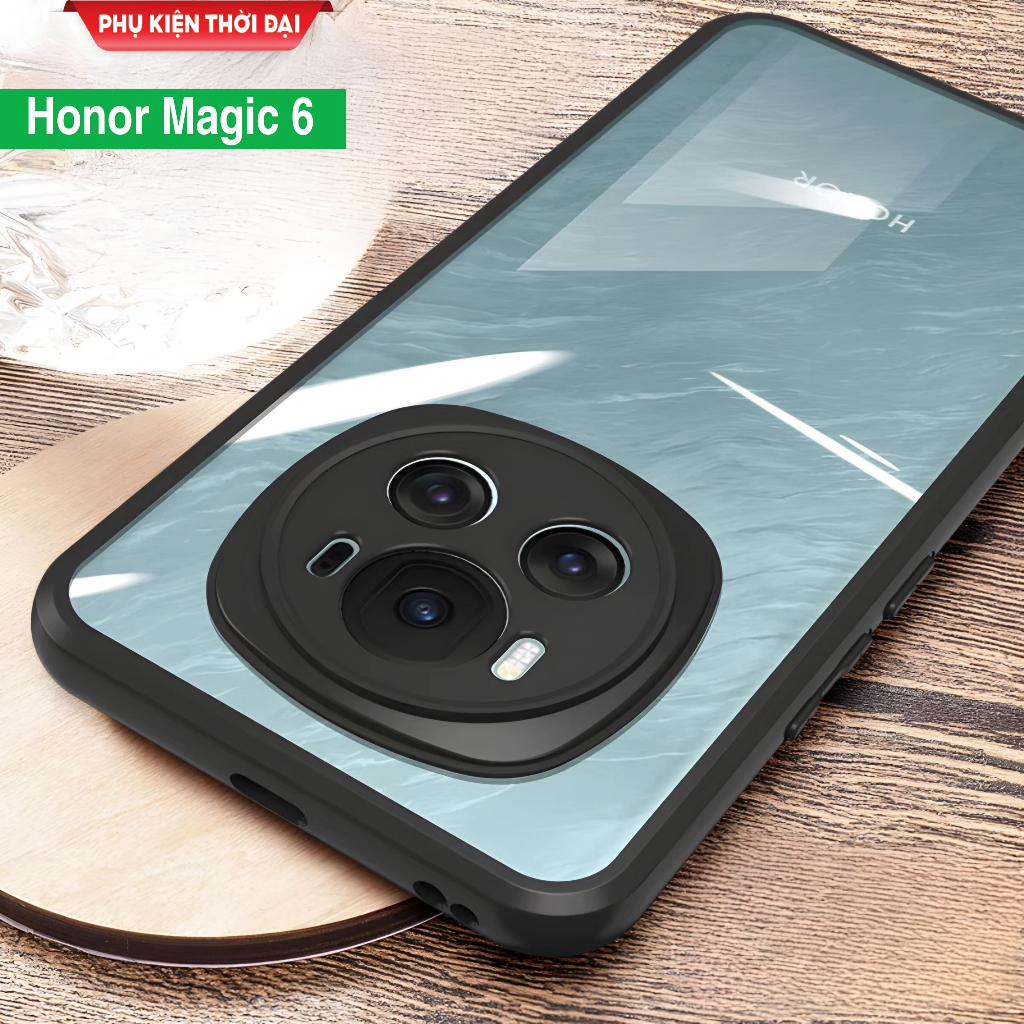 Honor Magic 6 / 6 Ultimate / Magic 5 Ultimate / 6 Pro / 7 Pro / 5 Pro เคสโทรศัพท์ขอบสีใส