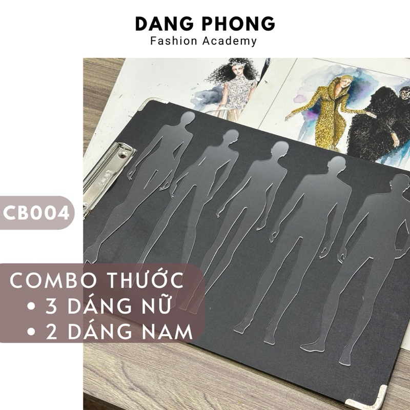 COMBO 5 ไม้บรรทัดรูปทรงแฟชั่น (3 WOMENS SHAPES - 2 MENS SHAPES) ชุดไม้บรรทัดรูปทรงร่างกายที่สะดวกและ