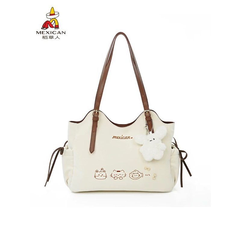 . กระเป๋า  Mexican soft leather shoulder tote Bag พร้อมความจุขนาดใหญ่