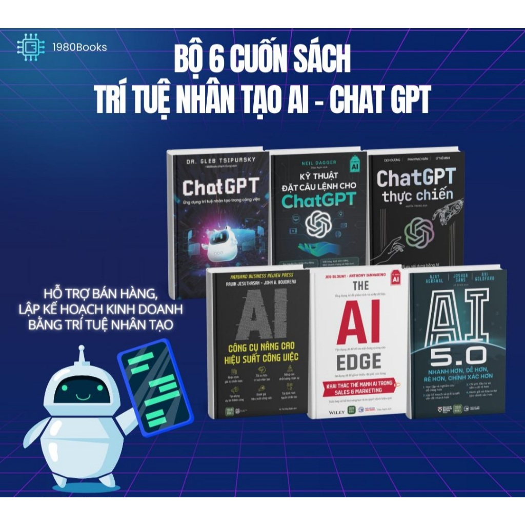 หนังสือ - Combo 6: เทคนิคการสั่งสําหรับ GPT Chat + Real Battle GPT Chat + GPT Chat + AI 5.0 + เครื่อ