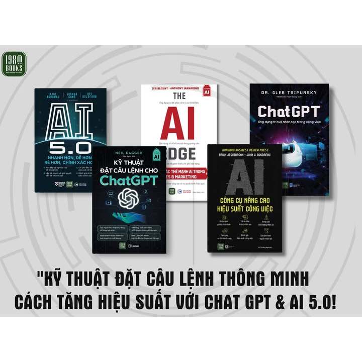หนังสือ - คอมโบ 5 เล่ม : GPT Chat + AI Advanced Tools HSCV + AI 5.0 + The AI Edge + Command Senence 