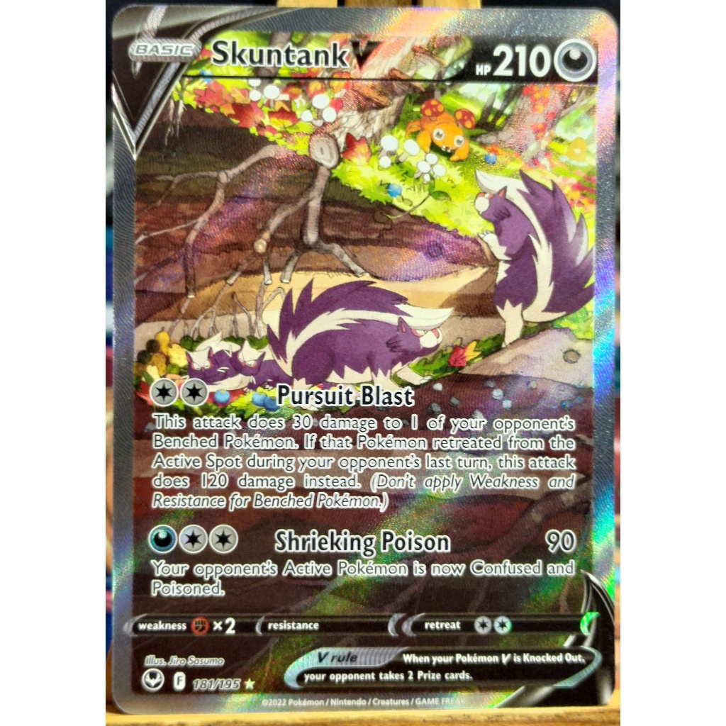 [KW2 Pokemon] [EN] การ์ด Skuntank V - 181/195 - Alternate Art Ultra Rare