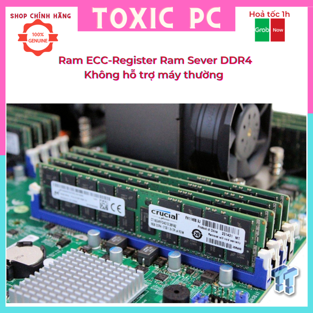 Server Ram ECC REG DDR4 16GB, 32GB, 64GB BUS 2400, 2666, 2933,... Ram zin ถอดประกอบเซิร์ฟเวอร์,