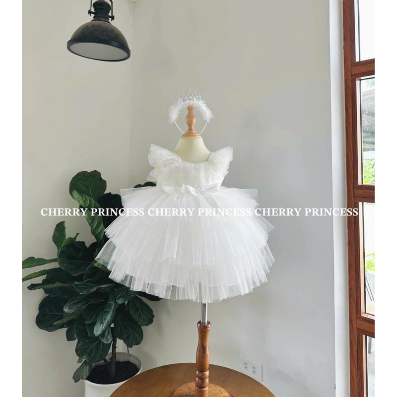 CLyn Dress - ชุดเจ้าหญิง/กระโปรงสําหรับเด็กผู้หญิงดีไซน์ระดับไฮเอนด์และหางปลาหลายชั้นหรูหราอายุ 1-10