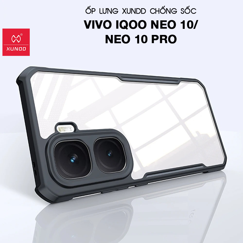 XUNDD เคส Vivo iQOO Neo 10/ Neo 10 Pro - กันกระแทก ด้านหลังลาย ขอบ TPU