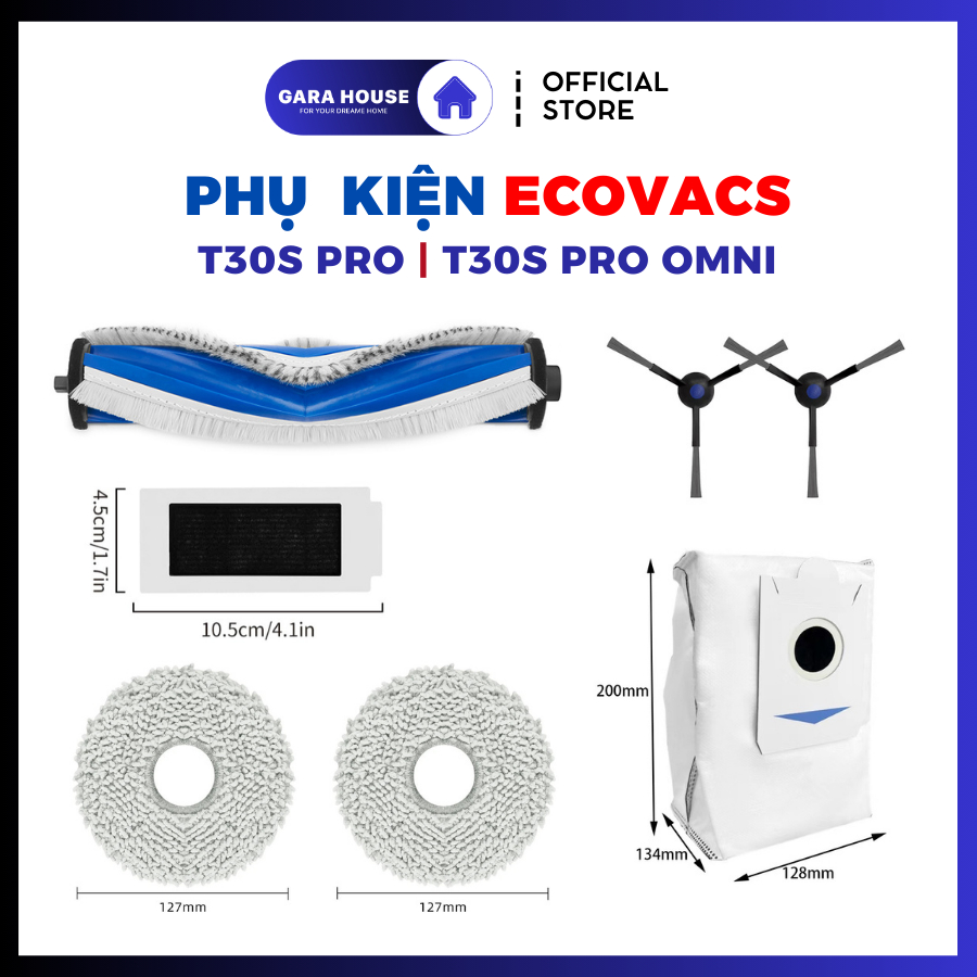 Ecovacs T30s T30s Combo T30s Pro 2025 อุปกรณ์เสริมเครื่องดูดฝุ่นหุ่นยนต์ _ อุปกรณ์เสริมทดแทน
