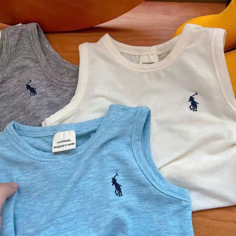 [COMBO OF 3 SHIRT] เสื้อกล้ามผ้าฝ้ายยืด 4 ทิศทางสําหรับเด็กชายและเด็กหญิง _T71