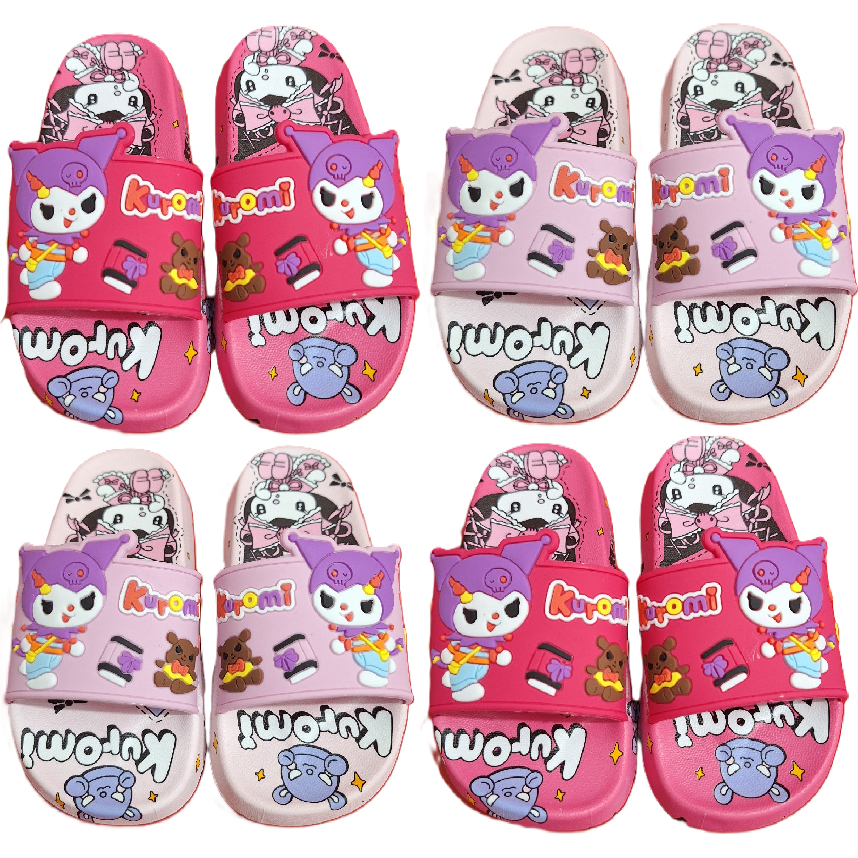 KUROMI 3D SOFT RUBBER SLIPPERS สําหรับเด็ก CODE 222