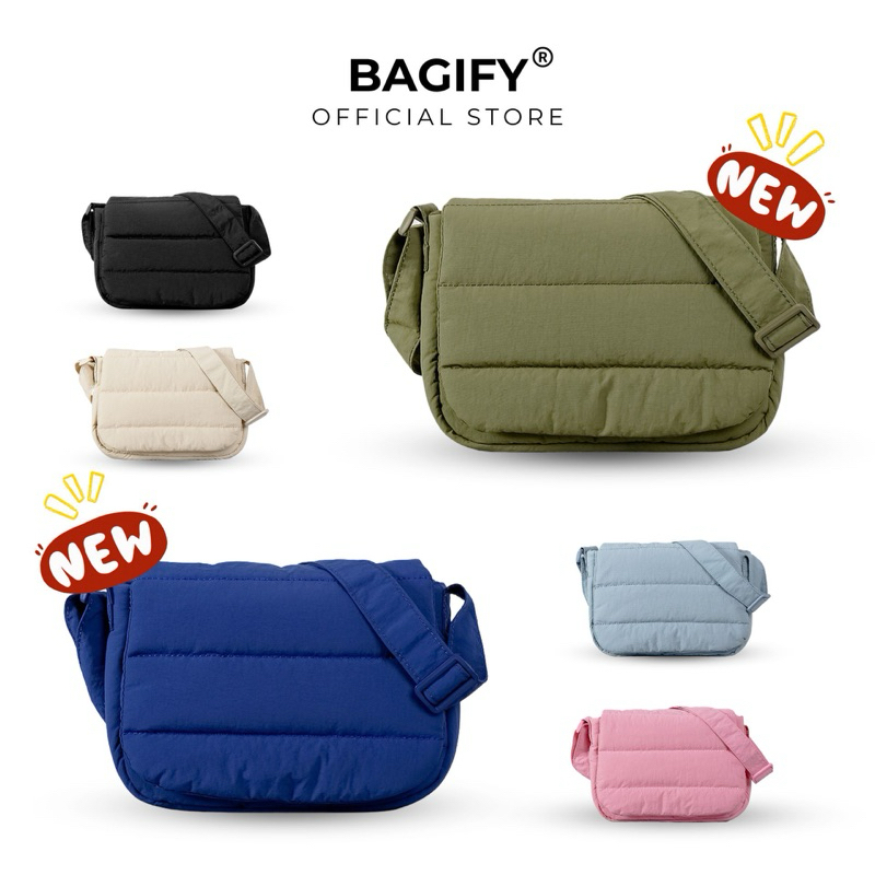 BAGIFY® 2025 Stellar Medium Quilted Crossbody Bag Medium Cloud Sling Crossbody Puffy Bag Ultralight