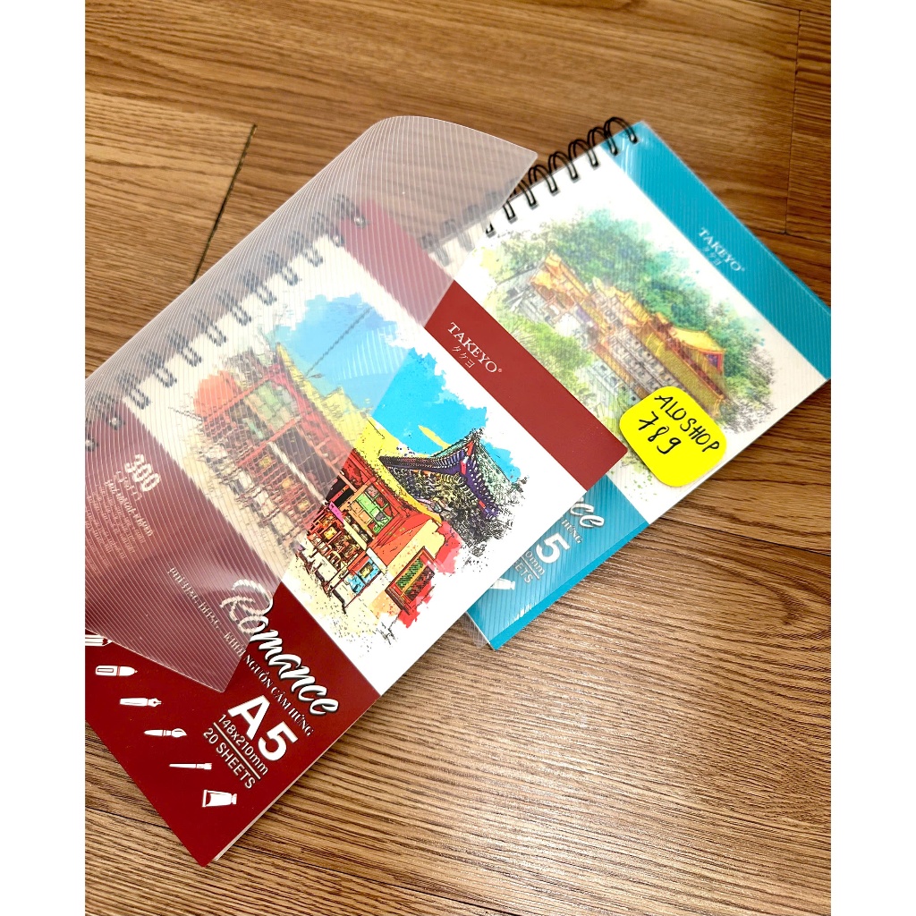 XO Romance ปกพลาสติกสปริงสมุดวาดภาพขนาด A5-A4-A3 จํานวนกระดาษ 200gsm-300gsm