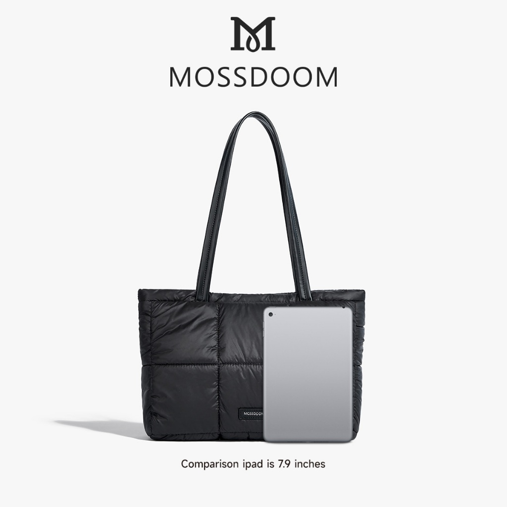 Mossdoom Luffie Bag Simple Design Solid Color Plaid Fashion Soft Shoulder Bag